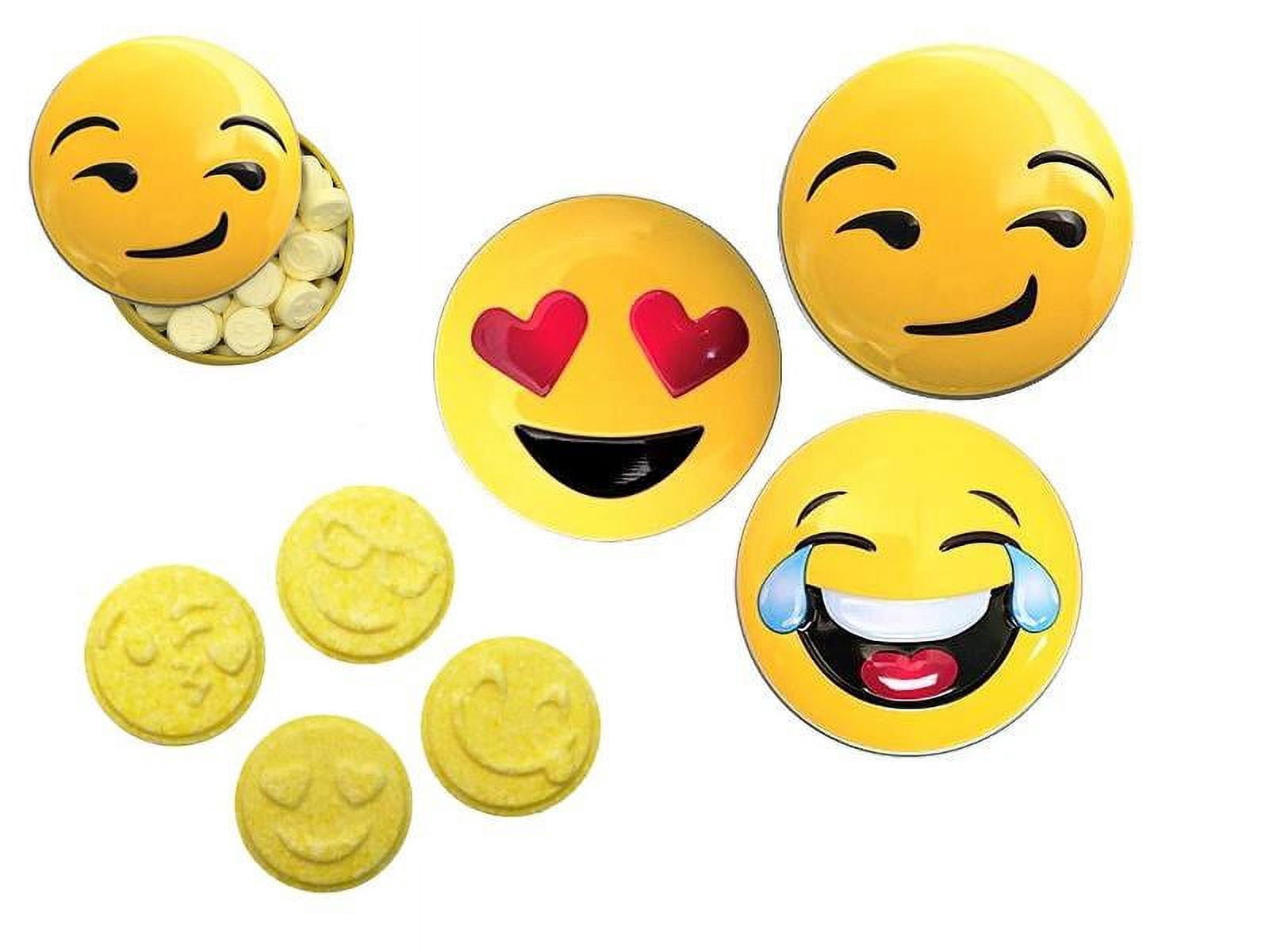 Boston America Emoticandy Lemon Flavored Candy Sours, 1.3 Ounce Tin - 18 Count Display Box