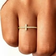 thumbnail image 6 of K-KED Gorgeous 14k Gold Plated Rings Wedding Cubic Zirconia Delicate Jewelry Size 6-10-7-Silver, 6 of 6