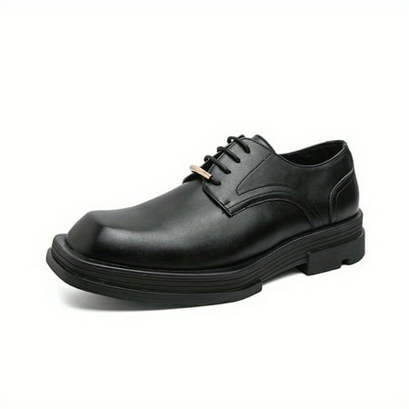 KINODAY Square Toe Loafers Fashion Lace Up Low Top Business Work Shoes Versatile Formal Shoes