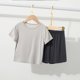 thumbnail image 1 of Pijamas de modal para padres e hijos, ropa de casa, pijamas de verano finos de manga corta, estilo coreano, traje para niños y niñas, transpirable, 1 of 6