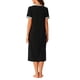 thumbnail image 3 of Camisón de noche de mujer INSPIRE CHIC con cuello en V, abertura lateral, manga corta, camisón largo con bolsillos, M, negro, 3 of 6