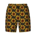 thumbnail image 4 of Lsque Mens Swim Trunks Beautiful Sunflower Pattern - Bathing Suit Compression Liner - Beach Swim Shorts Swimwear - (S-3XL) - Stretch Quick Dry -Medium, 4 of 9