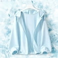 thumbnail image 6 of Kids Solid Color Long Sleeve Hooded Sun Protection Outerwear, Thin Breathable Anti-UV Jacket for Summer Outdoor Sports Unisex Boys Girls Daily Sunscreen Coat Sky Blue 12-13 Years, 6 of 6