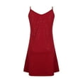 thumbnail image 3 of DYMADE Womens Summer Sequins V-Neck Elegant Cold Shoulder Tank Dress, 3 of 4