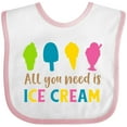 thumbnail image 3 of Inktastic All You Need is Ice Cream, Ice Cream Cone, Sundae Boys or Girls Baby Bib, 3 of 4