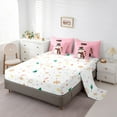 thumbnail image 5 of Manfei Kawaii Snowman Twin Bedding Sets 7pcs for Kids Children, Merry Christmas Bedding Comforter Set, Snow Cardinal Bird Sheet Sets, Pink Home Decor, 5 of 8