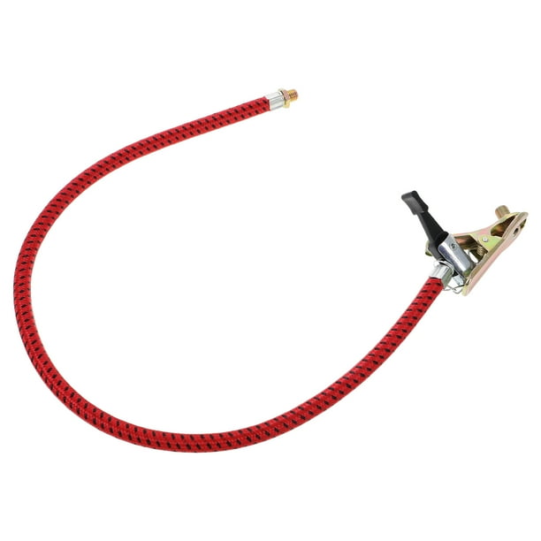 Manguera de bomba de bicicleta con adaptador, tubo de mandril de neumático, compresor portátil, mangueras de expansión de aire, inflador de neumáticos universal para bicicleta, color rojo