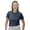 Navy, variant on Monterey Club Ladies' Dry Swing Mini Diamond Jacquard Golf Polo Shirt #2041