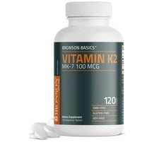Bronson Vitamin K2 MK-7 100 MCG, Bone & Heart Support NON-GMO, 120 Vegetarian Tablets