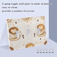 thumbnail image 4 of Dailycode Light Switch Plate Covers 3 Gang Wall Plate Plastics Outlet Covers for Kitchen Home Office Decor Coffee and Heart Latte, 4 of 8