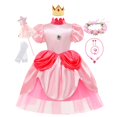 thumbnail image 1 of Vestido de princesa melocotón para niña, disfraz de Halloween, disfraz de Navidad para niños, ropa para niños, trajes de fiesta de cumpleaños y carnaval2T(100) Gao Jinjia LED, 1 of 2
