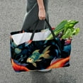 thumbnail image 7 of Fish Reusable Foldable Oxford Cloth Grocery Baskets Grocery Bags Storage Basket Large Capacity, 7 of 7