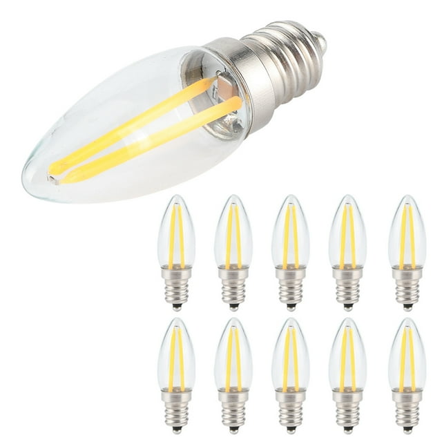 Bulbas LED, 1.5W Bulbo De Candelabra Cálido, 10 Piezas De Lámparas Prácticas De Gabinete Luz De Pared De Techo Para Candelabro