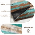 thumbnail image 6 of Round Rugs 7Ft, Turquoise Brown Round Area Rug Washable Indoor Throw Carpet, Watercolor Modern Abstract Striped Large Non Slip Circle Rug for Dining Room Playroom Home Decor Aesthetic, 6 of 8