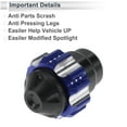 thumbnail image 6 of Unique Bargains 0.59" Motorcycle Slider Frame Aluminum Alloy Plastic Wheel Fairing Protection Crash Pad Protector Guard 2.13" 2.56"  Blue 2 Pcs, 6 of 7