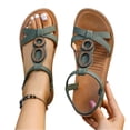 thumbnail image 3 of YOUYEDIAN Orthopedic Sandals for Women Summer Casual Arch Support Walking Shoes Comfy Non Slip Slip on Open Toe Slippers, 3 of 8