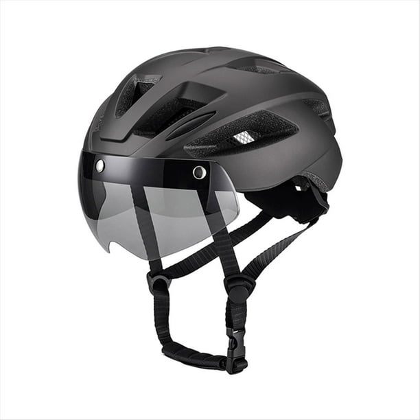 Casco de Bicicleta para Adultos, Microshell Ligero, Hombres y Mujeres, Ajuste de Ajuste Sugerido con Ajuste de Parabrisas 57-62 cm para Ciclismo Titanio