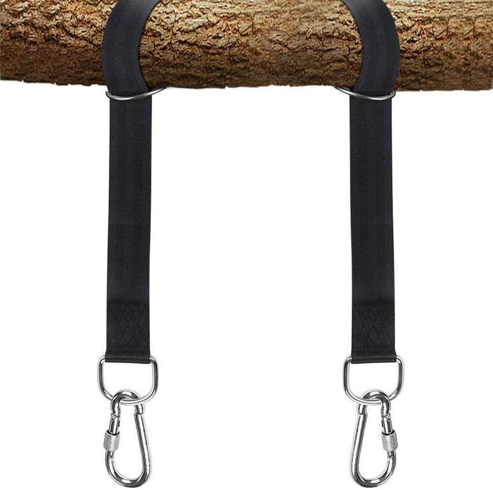 KNMY Hammock Straps Holds Up to 800KG 150 CM Hanging Swing Kit with 2 Safety Heavy Duty Carabiner Without Damaging Tree Tree Swing Hanging Straps Tree Protector Mats and D-rings