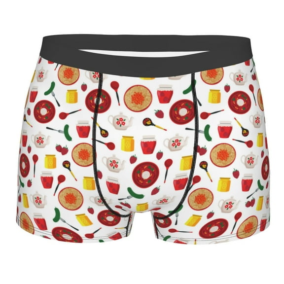 Naloa Oriental Cuisine Print Mens Underwear - Boxers for Men, Classic Briefs for Men