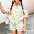 thumbnail image 2 of Girls' Clothing Sets Summer Outfits Size 10-12 2 Piece Outfits Cute Funny Animal Print Clothing Sets Casual Short Sleeve T Shirts Top and Shorts Athletic Lounge Set Multicolor 5-6 Years, 2 of 7