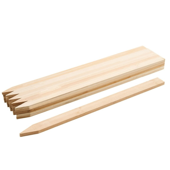 KFFKFF Wooden Garden Stakes, 25 Pcs 36 x 0.5 x 1.5 in Survey and Grading Stakes, Ground Stakes with Sharp Tips, Fir Wood Plant Support Stakes, Sign Posts for Fencing, Landscaping,and Boundary Marking