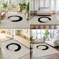 thumbnail image 4 of Area Rugs 3'x5', Grey Striped Carpet Runner Indoor Outdoor Rugs Home Decor Aesthetic, Black Geometric Vintage Stripes Ombre Non Slip Mats Washable Accent Rug for Living Room Bedroom, 4 of 8