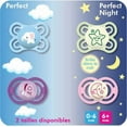 thumbnail image 3 of MAM Perfect Night Pacifiers, Glow in the Dark Pacifiers (2 pack) MAM Pacifiers 0-6 Months, Best Pacifier for Breastfed Babies, Baby Boy Pacifier, 3 of 9