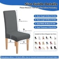 thumbnail image 6 of High Stretch Chair Covers for Dining Chairs, Removable Washable Dining Chair Covers Set of 6, Soft Seat Covers Chairs Protectors for Home Kitchen Party Hotel Restaurant Banquet, Grey, 6 of 9