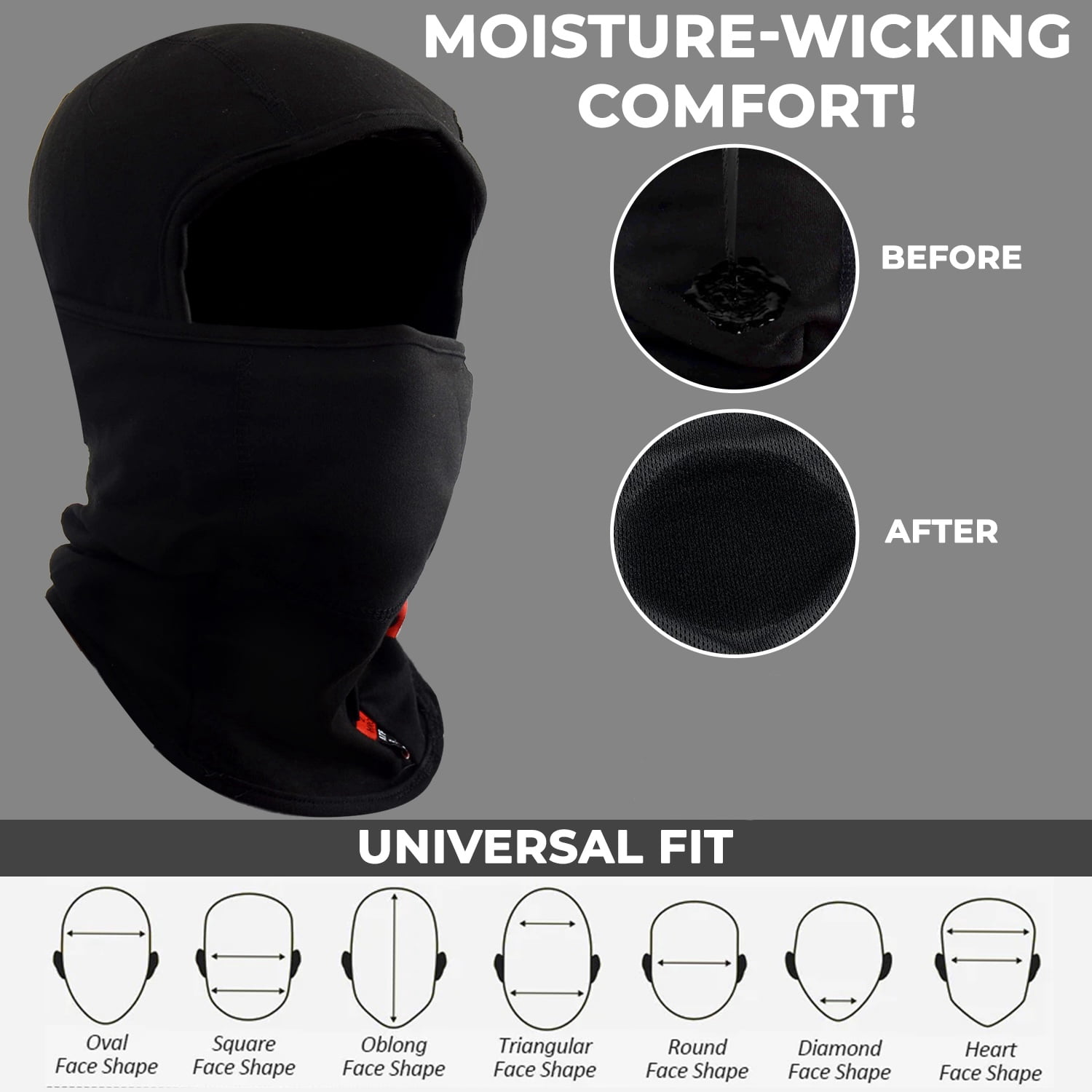 Texas FRC Balaclava Face Mask – Flame-Resistant Head and Face Covering Mask Balaclava Hood for Welding, Military, Army, Ski