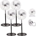 thumbnail image 1 of Ventilador 3 en 1 Multiposición, Ventilador 18 Pulgadas Multifuncional, Abanico Oscilante de Pie Pedestal Potente, Circular de Aire 3 Velocidades (4 Piezas Plata), 1 of 6