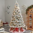 thumbnail image 6 of Nearly Natural River Mountain Clear Prelit LED Green Flocked Pine Christmas Tree, with Pinecones 9', 6 of 11