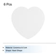thumbnail image 3 of Uxcell 6Pcs Posavasos Absorbentes de Mármol Blanco en Forma de Corazón con Respaldo de Corcho Antideslizante para Hogar y Oficina de 4.3 pulgadas, 3 of 5
