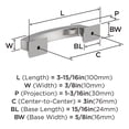 thumbnail image 3 of Amerock Incisive 3 inch (76mm) Center-to-Center Polished Chrome Cabinet Pull, 25 Pack, 3 of 4