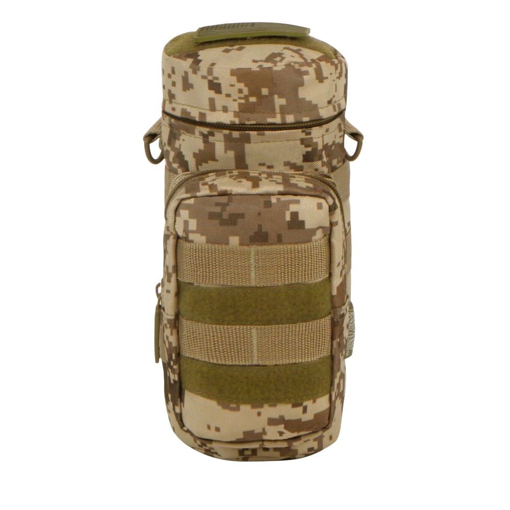 EP_ Outdoor Tactical Military Molle System Camo Water Bottle Bag Kettle Pouch He 