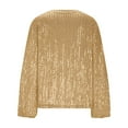 thumbnail image 5 of Shirts for Women Sequin Tops for Women Gold Long Sleeve Sparkly Tops for Women Shiny Top Ladies Shirts Festive Tops for Women, 5 of 5