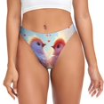 thumbnail image 1 of Fotbe Heart Sky Bird Couple Tanga Sin Costuras para Mujer con Estampado – Panties Invisibles, Transpirables y Cómodos para Uso Diario-Small, 1 of 6