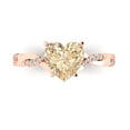 thumbnail image 2 of 2.1ct heart cut brown natural morganite 18k rose gold Bridal Wedding Engagement Promise Anniversary Ring for Women size 7, 2 of 7