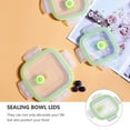 Senikei 3 Pcs Square Reusable Plastic Food Storage Lids for Glass Bowls