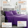 thumbnail image 2 of American Home Collection Brushed Microfiber Sheet Set, Deep Pocket Extra Soft Sheets & Pillowcases Set, 4 Pieces, King, Purple, 2 of 7
