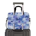 thumbnail image 2 of 16" Laptop Briefcase for Work Travel Laptop Shoulder Bag Carrying Handbag Laptop Case Blue Squares and Shapes, 2 of 8