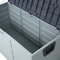 thumbnail image 5 of 75 Gallon Resin Deck Box, Outdoor Storage Box with Wheel, All Weather Outdoor Storage Cabinet for Patio Furniture Outdoor Cushions, Garden Tools and Pool Toys, Gray, 5 of 7