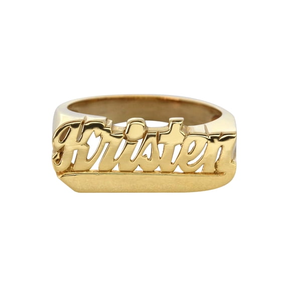 14K Script Gold Name Ring | Appx. 3.6 Grams