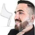 thumbnail image 3 of professional beard stencil,beard shapes for chin beard, sideburns, neck,styling tool（white）, 3 of 5