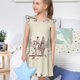 thumbnail image 4 of Balery Cowboys Riding Horses Camisón de princesa para niñas, pijama de algodón con mangas abullonadas, suave y bonito.-Large, 4 of 6