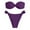 Purple Swimsuits, variant on Strapless Bathing Suits for Women 2-Piece High Supportive Wire-Free Tube Top High Cut Briefs