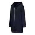 thumbnail image 5 of Breezora Womens Oversized Full Zip Hoodie Long Sleeve Loose Warm Sweatshirt Fall Winter Pullover With Pockets XXXXL Size Dark Blue, 5 of 9