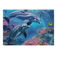 thumbnail image 5 of JRXY Dolphins Coral Reef Underwater Wooden Jigsaw Puzzle Challenging Difficult Wood Puzzles for Adults Gift for Family Friends 300 PCS, 5 of 6