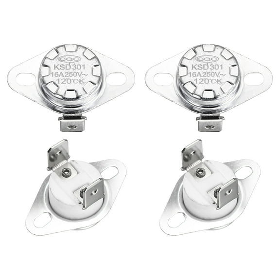 KSD301 Thermostat 120℃/248°F 16A  N.O Temperature Switch 4 Pcs