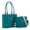 Turquoise, variant on Montana West 2Pcs Handbags Set for Women Large Tote Bags Purse with Cute Crossbody bags, Black