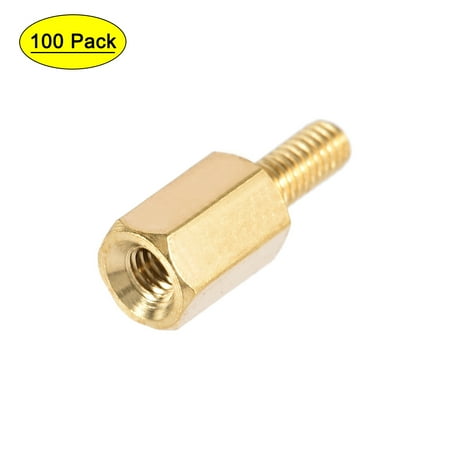 

Uxcell Brass M2.5 7mm+6mm Male-Female Hex Standoff 100 Pack